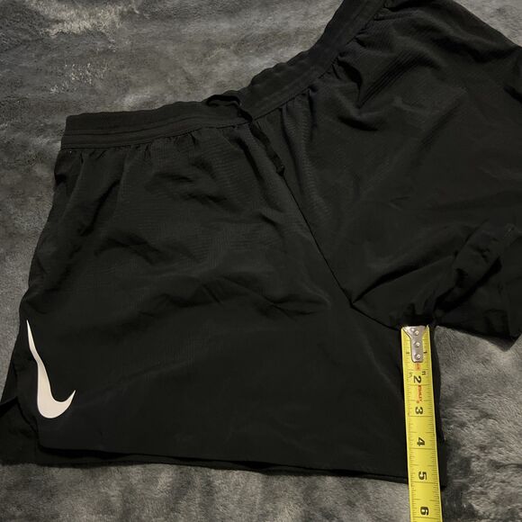2XL Nike Aeroswift Standard Fit 5" Running Shorts AQ5302-010 Black Men's - Picture 2 of 8